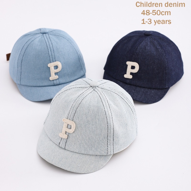 Street Fashion Hats - Kids Denim Baseball Cap 48-50cm Washed