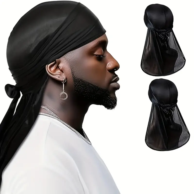 Street Fashion Hats - Unisex Silky Long Tail Durag Pirate