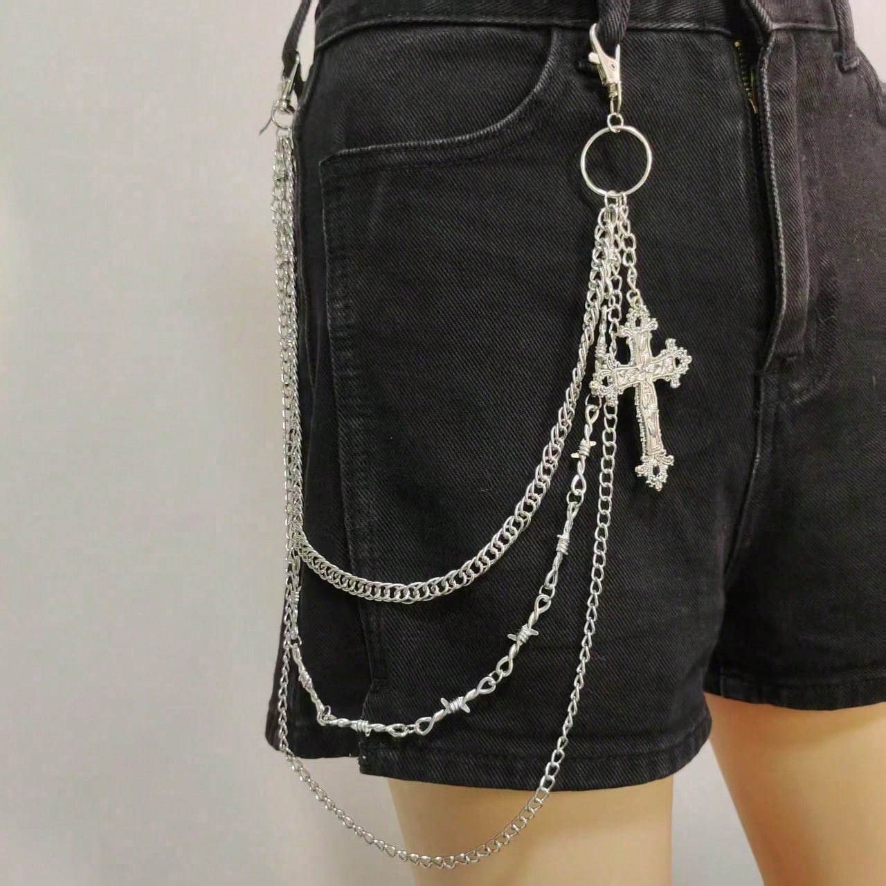 Street Fashion Jewelry - 1PC street personality trend lanyard, multi-layer