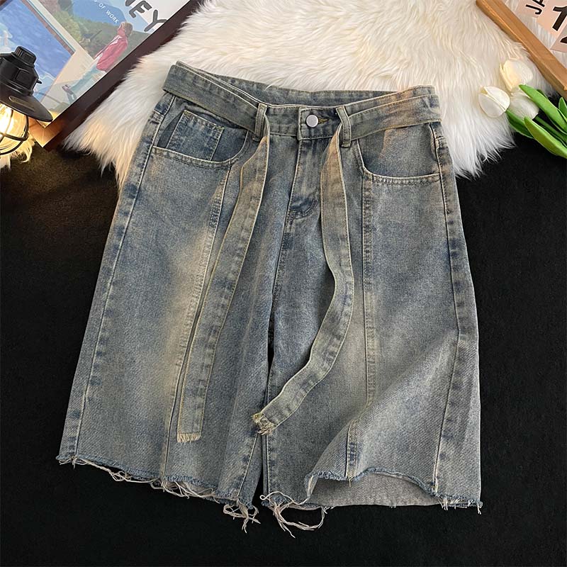 Summer Thin Fringed Denim Shor - مراجعة Street Fashion In Japanese وسعره