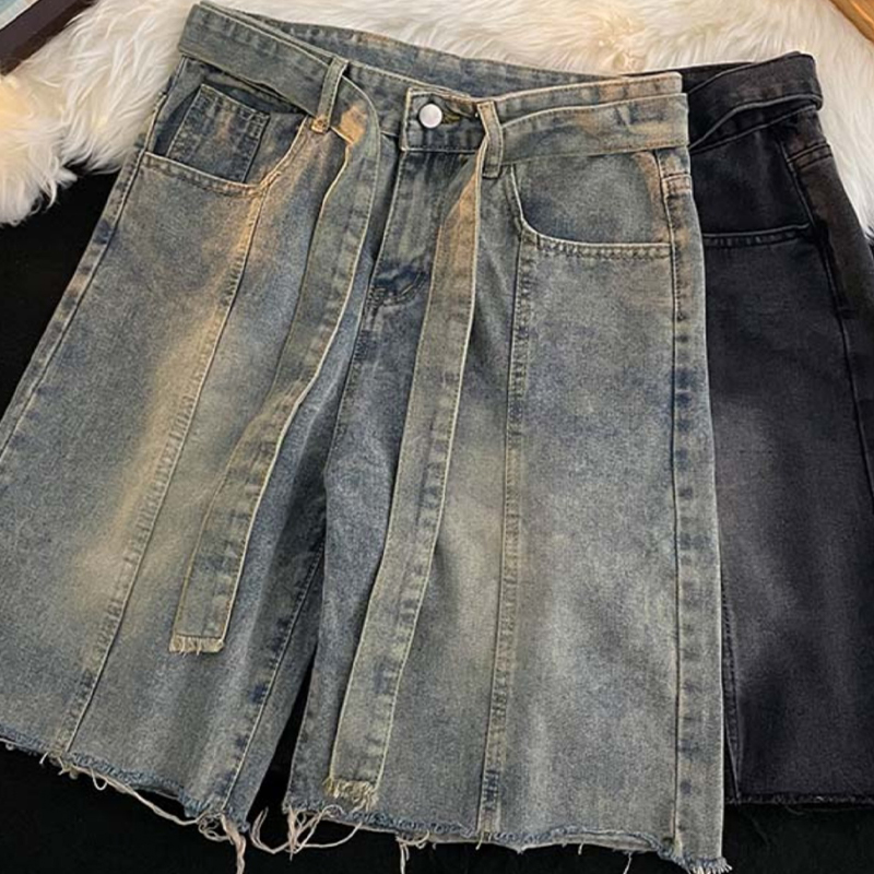 Summer Thin Fringed Denim Shor - مراجعة Street Fashion In Japanese وسعره