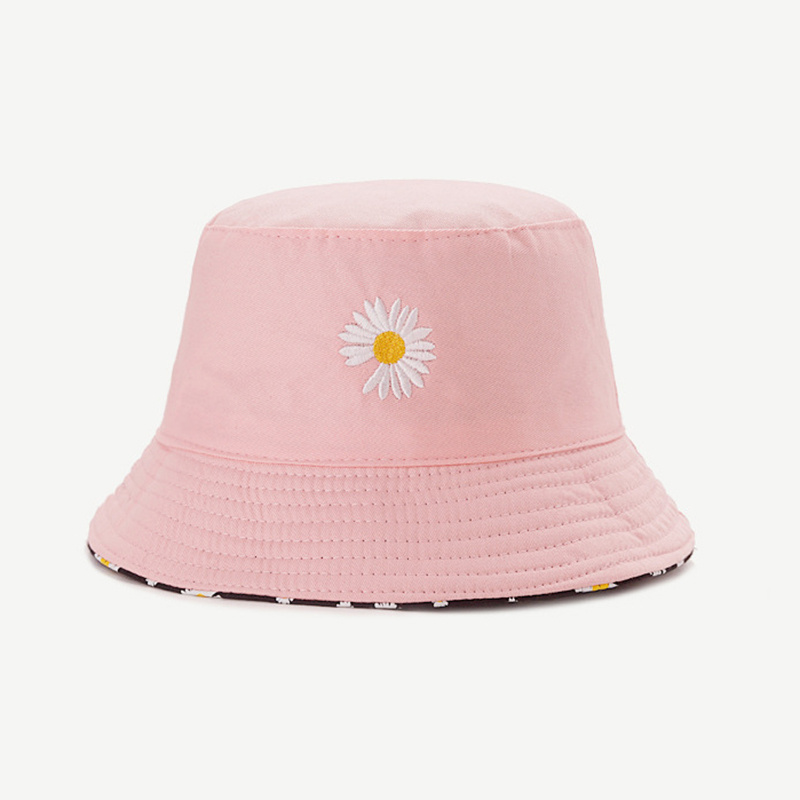 Summer Daisy Double-Sided  Buc - مراجعة Bucket Hat Embroidered وسعره
