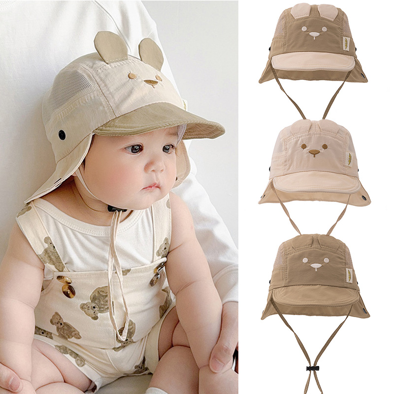 Boys Girls Neck Protection Kid - مراجعة Bucket Hat Embroidered وسعره