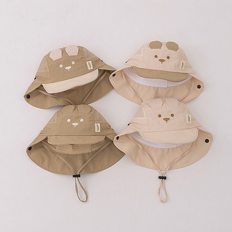 Boys Girls Neck Protection Kid - مراجعة Bucket Hat Embroidered وسعره
