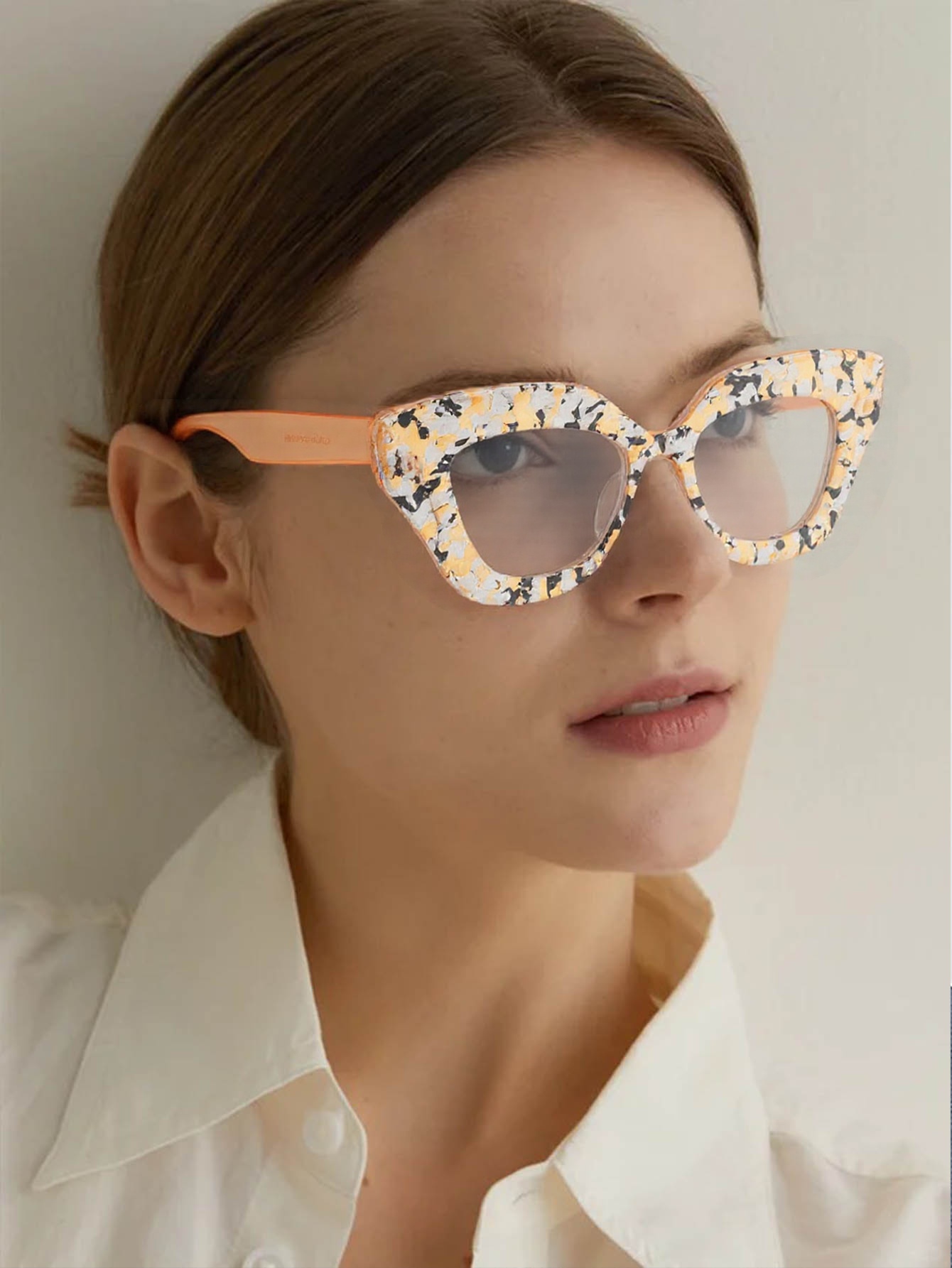 Large Frame Cat-Eye Floral Gla - مراجعة Street Fashion Runway وسعره