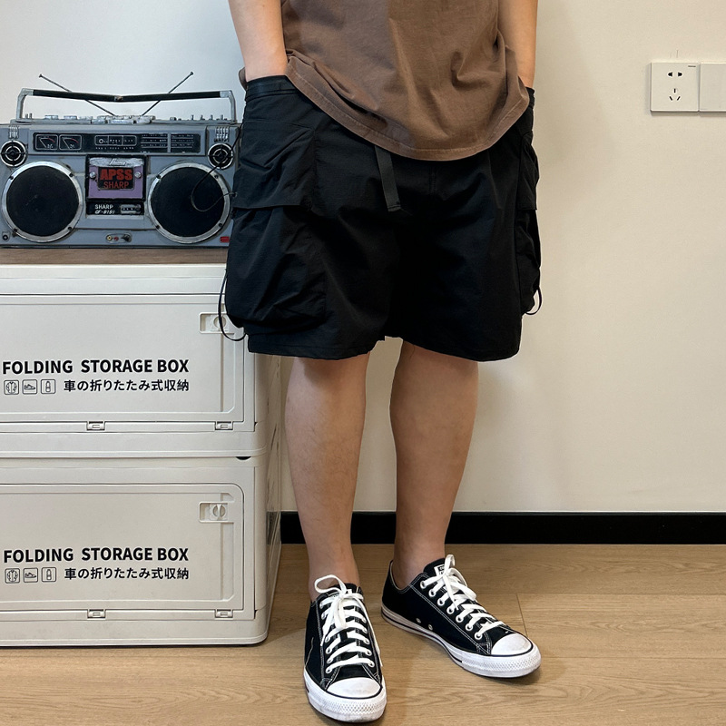 Workwear Multi Pocket Shorts F - مراجعة Street Fashion In Japanese وسعره