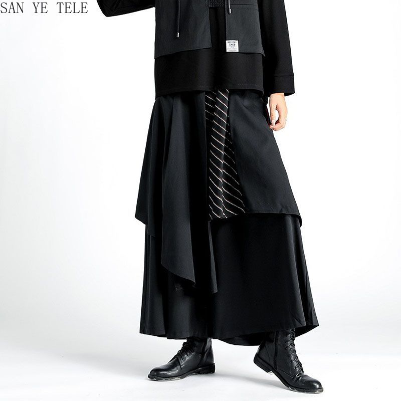 Men Black Irregular Pants Japa - مراجعة Street Fashion In Japanese وسعره