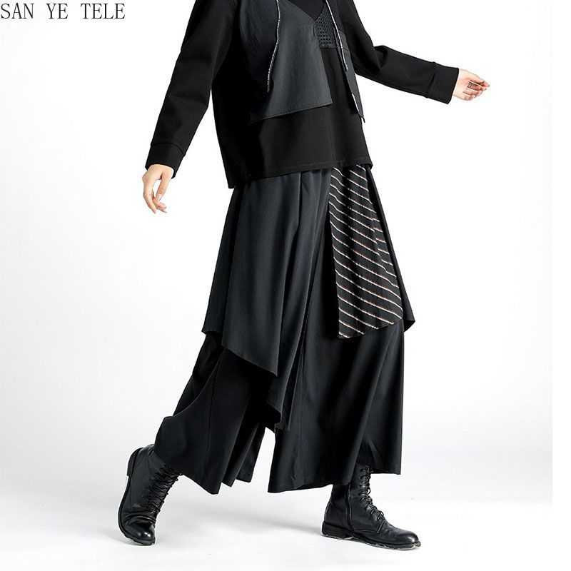 Men Black Irregular Pants Japa - مراجعة Street Fashion In Japanese وسعره
