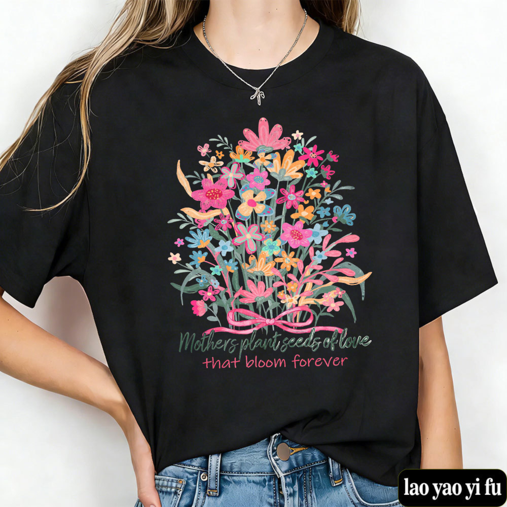Floral Mama T Shirt Mother's D - مراجعة Street Fashion Quotes وسعره