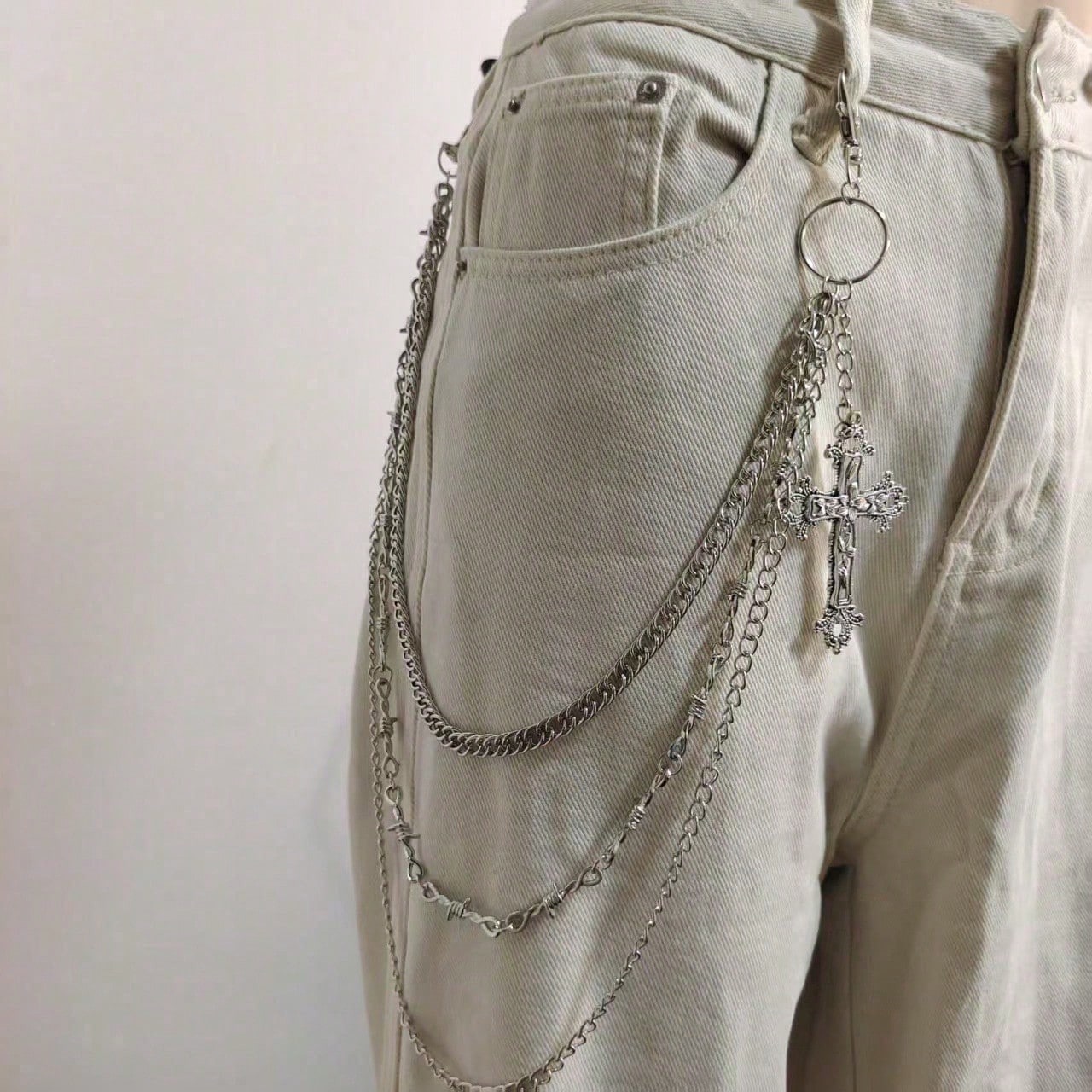 1PC street personality trend l - مراجعة Street Fashion Jewelry وسعره