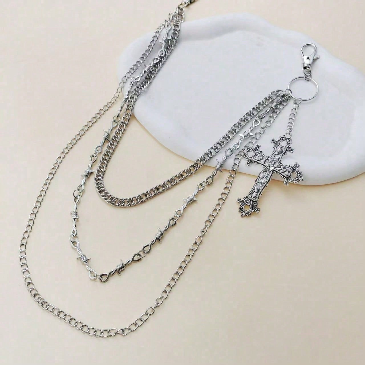 1PC street personality trend l - مراجعة Street Fashion Jewelry وسعره