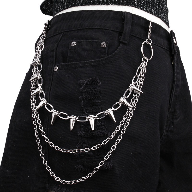 Hip Hop Punk Rock Metal Pants  - مراجعة Street Fashion Jewelry وسعره