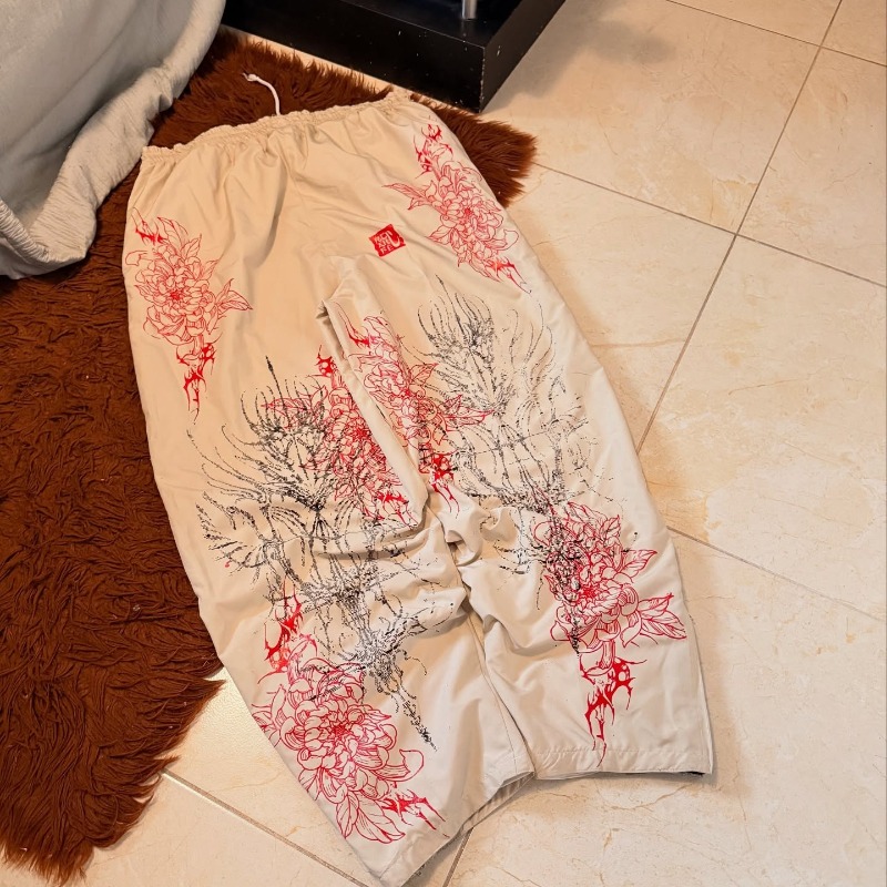 Harajuku Red Spider Lily Print - مراجعة Street Fashion In Japanese وسعره