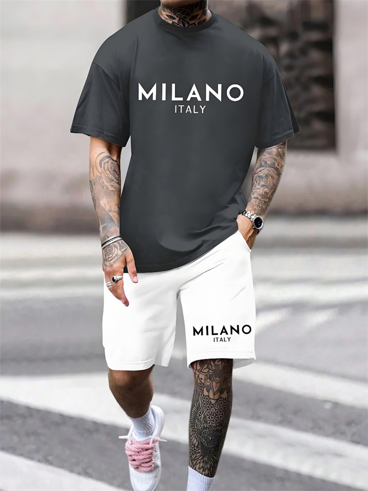 Two-piece Milano Print Men's S - مراجعة Street Fashion Milano وسعره