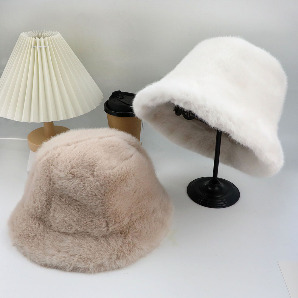 Fluffy Fur Fisherman Hat For W - مراجعة Bucket Hat Embroidered وسعره