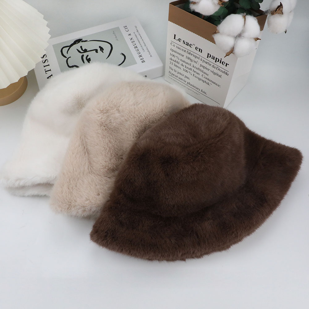 Fluffy Fur Fisherman Hat For W - مراجعة Bucket Hat Embroidered وسعره
