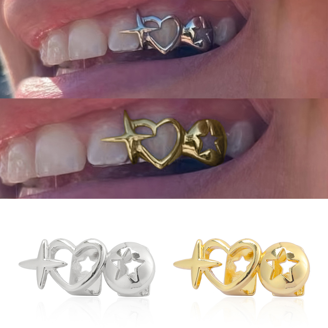 Punk Hip Hop Hollow Heart Teet - مراجعة Street Fashion Jewelry وسعره