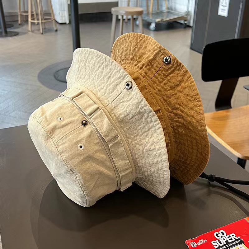 1pc Spring/Summer Retro Sun Ha - مراجعة Bucket Hat Embroidered وسعره