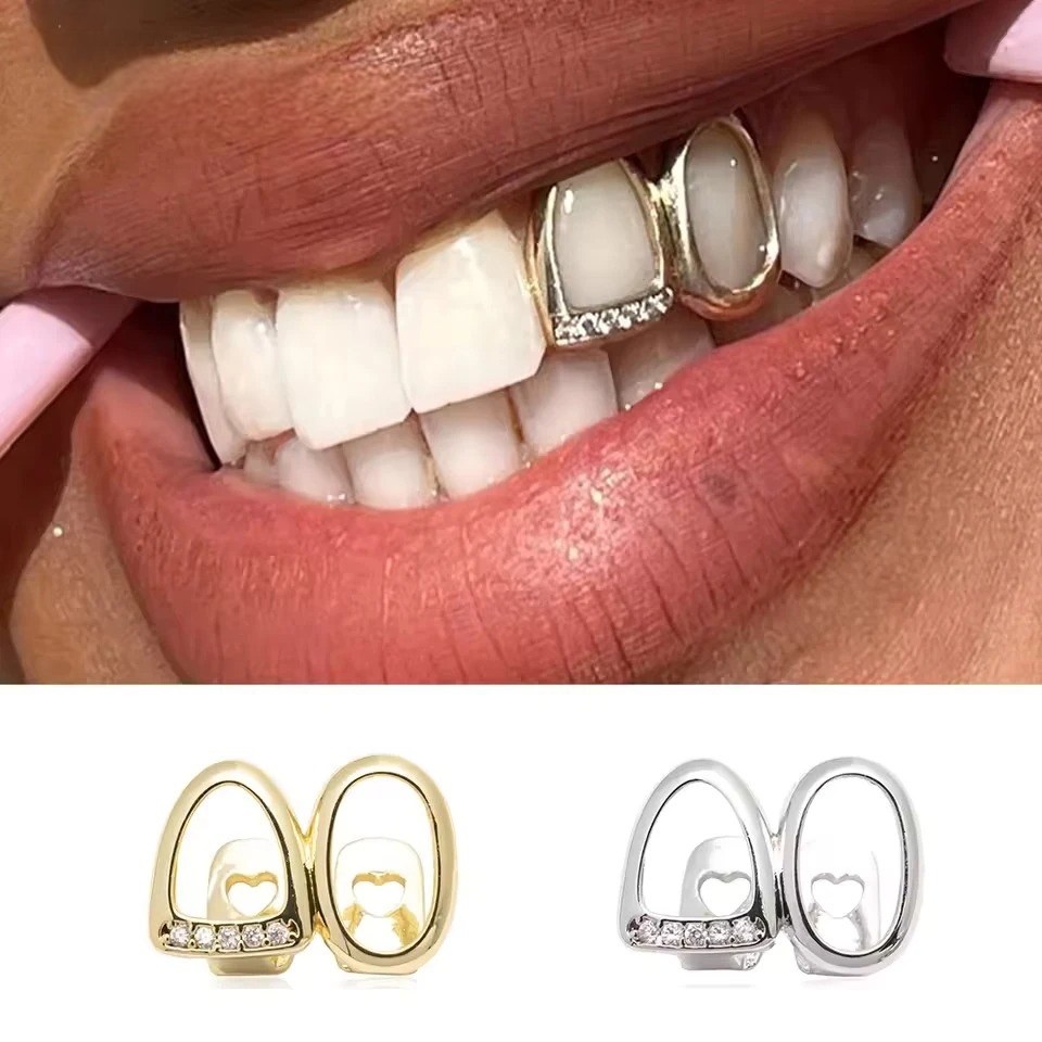 Iced Out Zircon Double Hollow  - مراجعة Street Fashion Jewelry وسعره