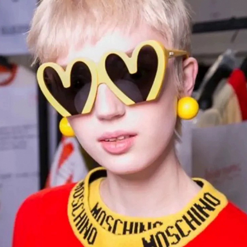 Fashion New Peach Heart Sungla - مراجعة Street Fashion Photo وسعره