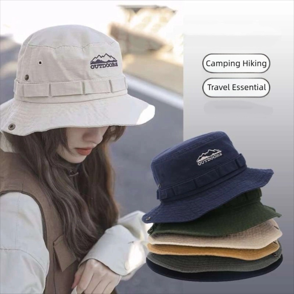 Camping Mountain Climbing Hat  - مراجعة Bucket Hat Embroidered وسعره