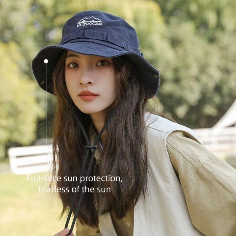 Camping Mountain Climbing Hat  - مراجعة Bucket Hat Embroidered وسعره
