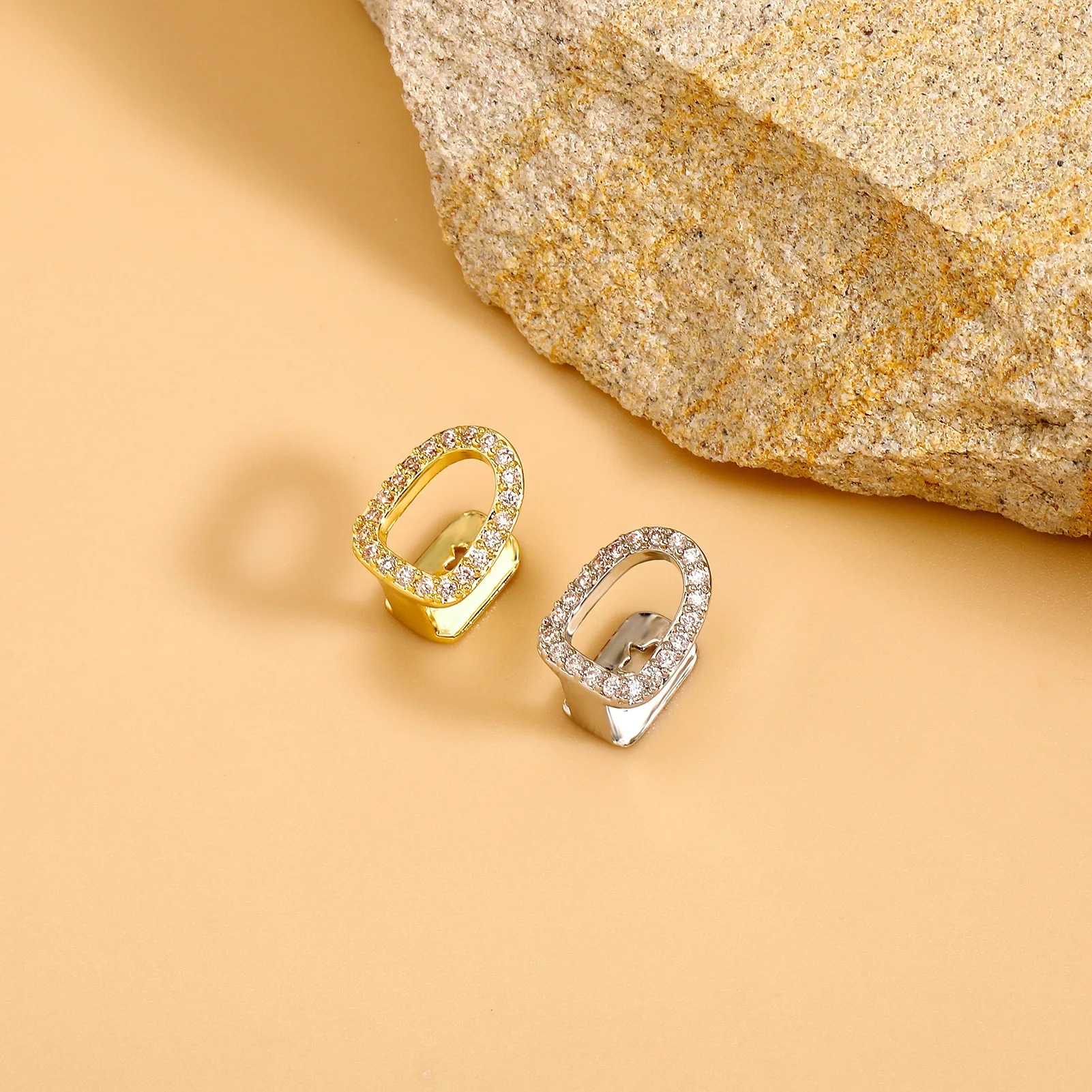 Hip Hop Single Full CZ Stone H - مراجعة Street Fashion Jewelry وسعره